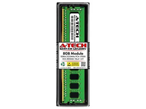 8GB RAM Replacement for Dell 370-ABWO DDR4 2133MHz PC4-17000 ECC RDIMM 1Rx4 Server Memory