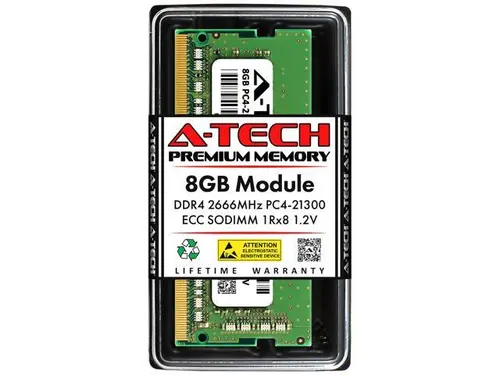 8GB RAM Replacement for Dell AA318913 DDR4 2666MHz PC4-21300 ECC SODIMM 1Rx8 Server Memory