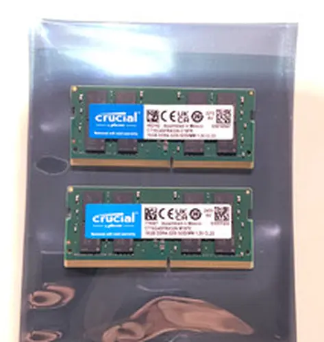 Crucial 32GB Kit 2 x 16GB DDR4 3200MHz PC4-25600 SODIMM Memory CT2K16G4SFRA32A