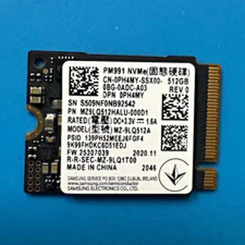 Samsung PM991 512GB NVMe M.2 2242 Internal SSD MZ9LQ512HALU-000D1