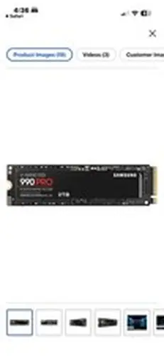 2TB Gen4 NVMe SSD Unused Skytech Prebuilt Component
