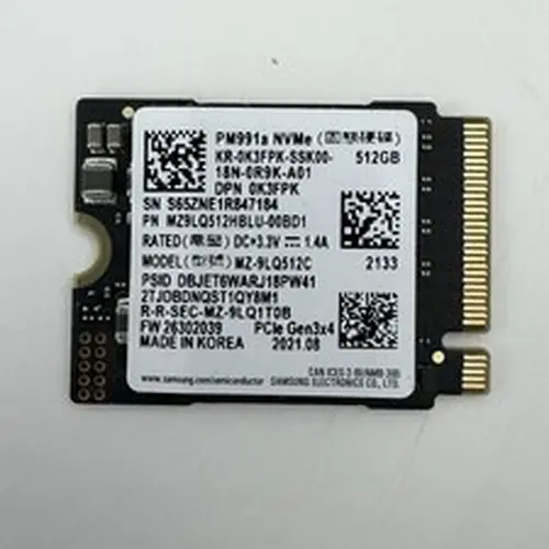 Samsung PM991a 512GB M.2 2230 NVMe PCIe Gen3 x4 SSD MZ9LQ512HBLU