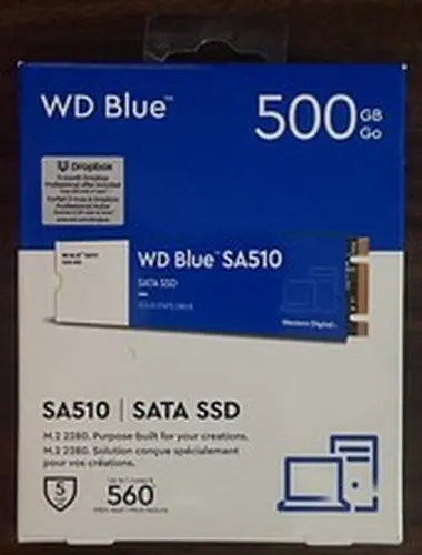Western Digital WDS500G3B0B M.2 500GB SATA SSD (Blue) SA510 - New/Sealed Box