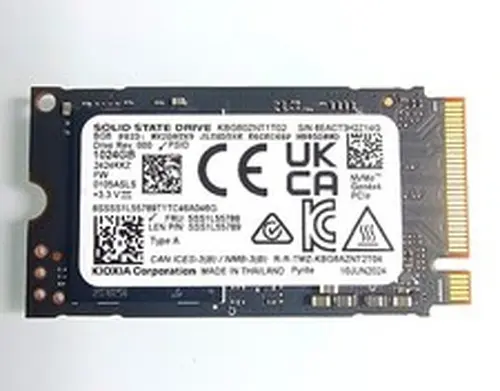 KIOXIA 1TB SSD drive 3.3 V 2242 KBG60ZNT1T02 BG6