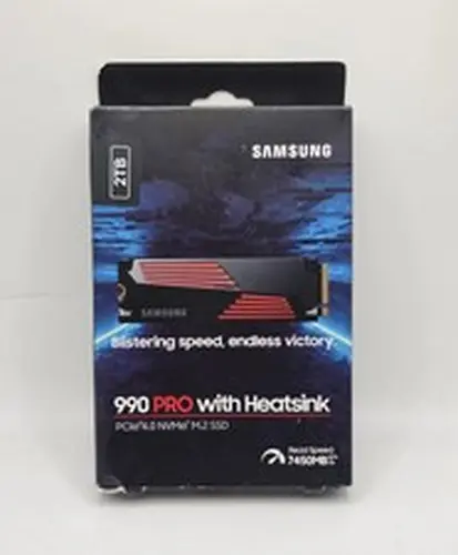 Samsung 990 PRO Heatsink 2TB NVMe M.2 SSD PCIe Gen4 MZ-V9P2T0CW 7450MB/s PS5 PC