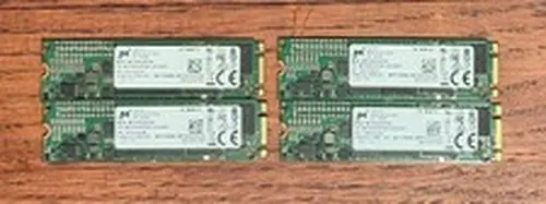 LOT OF 4 Micron 256GB M.2 2280 SATA III SSD 1100 Series MTFDDAV256TBN