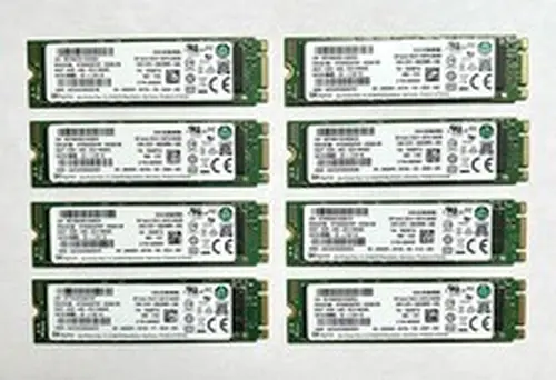 Lot of 8 SK Hynix 256GB M.2 SATA 6Gbps SSDs HFS256G39TNF Dell W90VR