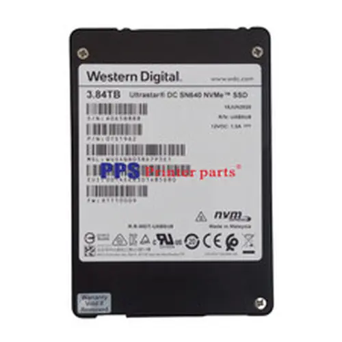 WD Ultrastar SN640 3.84TB 2.5" U.2 PCIe 3.0 NVMe SSD WUS4BB038D7P3E1 100% Health