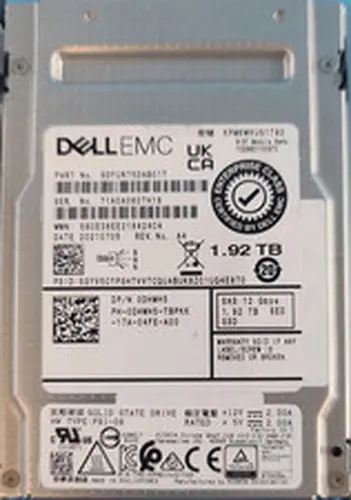 DHWH5 Dell Enterprise 1.92TB SAS 12Gbps Mixed Use MU SED/FIPS 2.5'' SSD G14-G17
