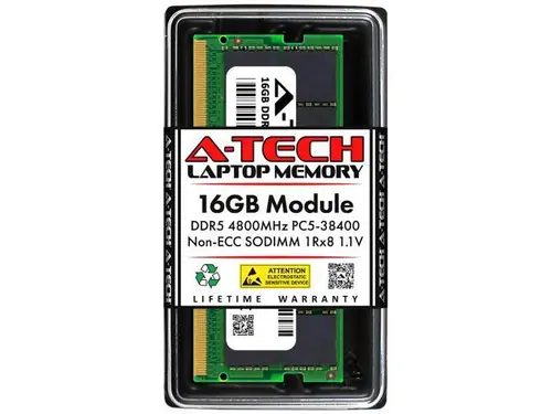 16GB RAM Replacement for IBM-Lenovo 4X71K20069 DDR5 4800MHz PC5-38400 SODIMM 1Rx8 Laptop Memory