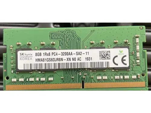 SK HYNIX HMA81GS6DJR8N-XN 8GB 3200 DDR4 1Rx8 PC4-3200AA-SA2-11 260Pin SODIMM 1.2V For Laptop
