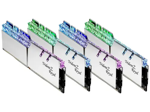 G. SKILL Trident Z Royal Series 32GB (4 x 8GB) 288-Pin RGB DDR4 SDRAM DDR4 3200 (PC4 25600) Desktop Memory Model F4-3200C14Q-32GTRS