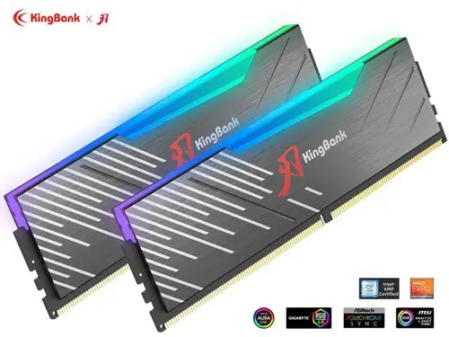 Kingbank RGB 32GB (2 x 16GB) 288-Pin PC RAM DDR5 6400 (PC5 51200) Desktop Memory Model SBBRGBDDR5640016G*2BM