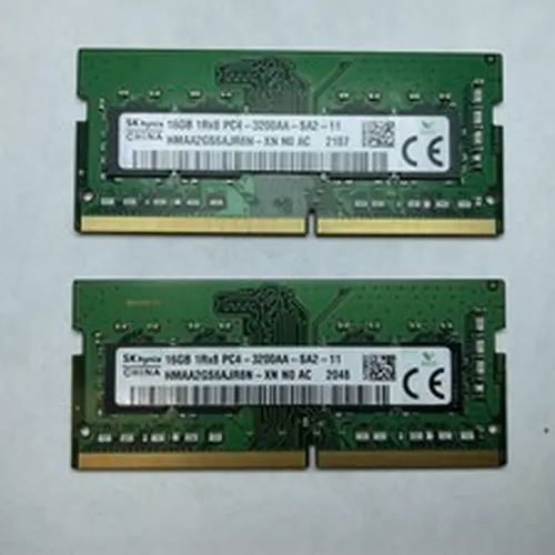 Lot of 2 SK Hynix HMAA2GS6AJR8N-XN 16GB DDR4 PC4-3200AA 1Rx8 Laptop SODIMM RAM