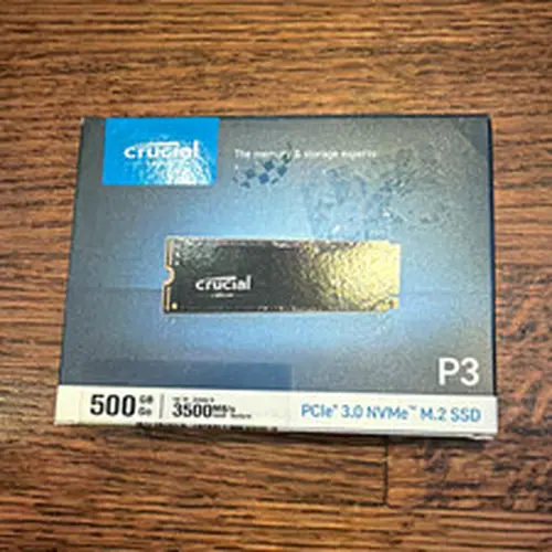 Crucial P3 500GB PCIe 3.0 NVMe M.2 Internal SSD 3500MB/s Read
