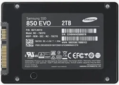 Samsung SSD 850 EVO 2 TB, Internal, 2.5 inch SSD MZ-75E2T0B