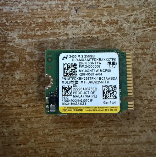 (SSDs) Micron 2450 M.2 PCIe Gen4x4 NVMe 2230 256 GB | + More Models