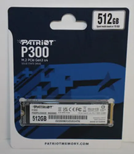 Patriot P300 M.2 2280 512GB PCIe Gen3 x4, NVMe Internal Solid State Drive