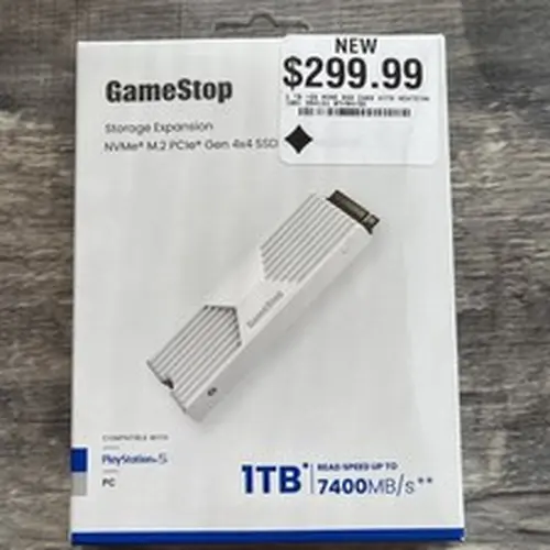 1TB NVMe M.2 PCIe Gen 4x4 SSD w/ Heatsink for PS5/PC 7400MB/s GAMESTOP NEW 🆕