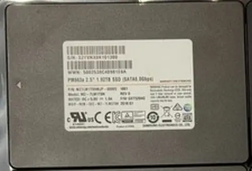 Samsung PM863A 1.92TB Enterprise SSD SATA 6Gb/s 2.5" - 85+ Health Rating