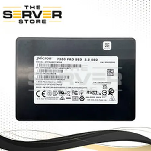 Micron 7.68TB NVMe U.2 PCIe Gen 3.0 x4 RI SFF 2.5" SSD 7300 PRO MTFDHBE7T6TDF