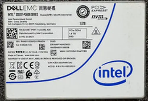 Dell EMC Intel D7-P5600 1.6TB U.2 NVMe PCIe 4.0 x4 2.5in SSD SSDPF2KE016T9E