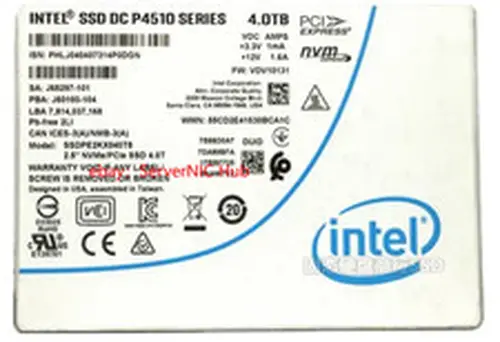 Intel DC P4610 Series 3.2TB PCIe 3.1 x4 NVMe 2.5'' U.2 SSD SSDPE2KE032T8