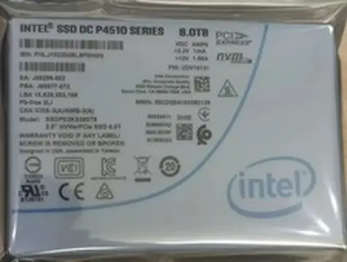 8TB Intel SSD P4510 Series DC NVME U.2.5" SSDPE2KX080T8 Solid State Drive