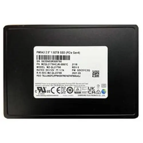 Samsung PM9A3 1.92TB SSD U.2 NVME PCIE 4.0 MZ-QL21T90 MZQL21T9HCJR-00B7C