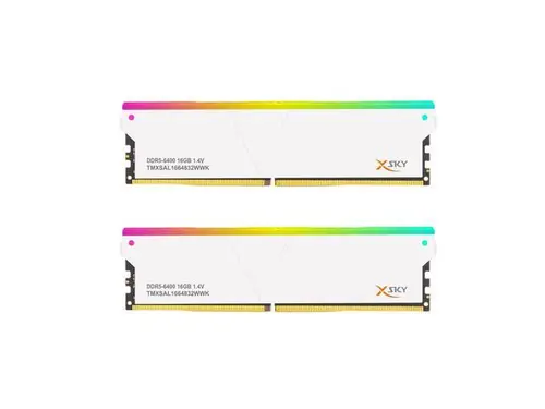 V-COLOR Manta XSky DDR5 32GB (2x16GB) 6400MHz CL32 1.4V SK Hynix IC RGB Gaming Desktop Upgrade Memory Module White, for AMD EXPO (TMXSAL1664832WWK)