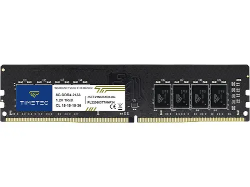 Timetec 8GB DDR4 2133MHz (PC4-2133P) PC4-17000 UDIMM Desktop RAM 288-Pin 1.2V CL15 Non-ECC Unbuffered DIMM Memory Module Upgrade