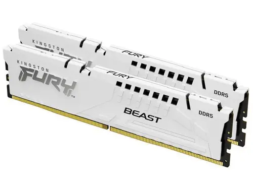 Kingston 64GB (2x32GB) DDR5 6000MT/s CL30 FURY Beast White EXPO - 64 GB (2 X 32GB) - DDR5-6000/PC5-48000 DDR5 SDRAM - 6000 MHz Dual-rank Memory -...