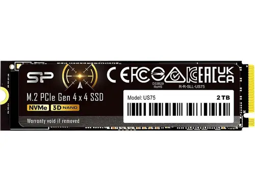 Silicon Power 2TB US75 Nvme PCIe Gen4 M.2 2280 SSD R/W Up to 7,000/6,500 MB/s (SU02KGBP44US7505SN)