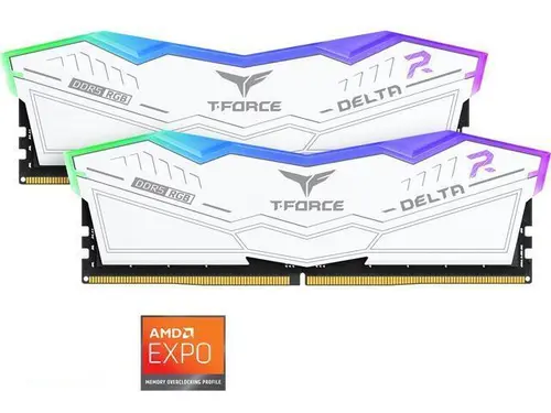 Team T-Force Delta RGB 32GB (2 x 16GB) 288-Pin PC RAM DDR5 6000 (PC5 48000) Desktop Memory Model FF4D532G6000HC28ADC01