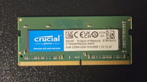 Crucial 8GB DDR4-3200 SODIMM Laptop Memory (CT8G4SFRA32A)