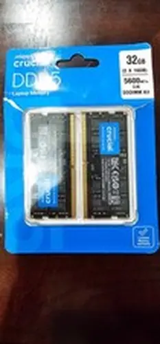NEW CRUCIAL 32GB (2 x 16GB) DDR5 CL46 5600MHZ SODIMM LAPTOP RAM MEMORY 5600MT/S
