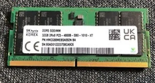 SK hynix 32GB DDR5 4800 Laptop SODIMM RAM 2Rx8 PC5-4800B