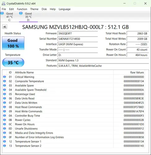 512GB M.2 2280 NVMe PCIe SSD Samsung SK hynix Sandisk 100% Health