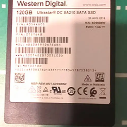 Western Digital Ultrastar DC SA210 120GB 2.5" SATA Internal SSD SED 0TS1668