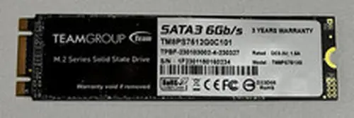 TEAMGROUP 512GB M.2 SATA III Internal SSD Serial ATA 6Gb/s TM8PS7512G0C101