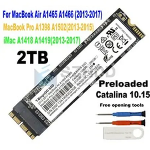 2TB SSD For 2013 2014 2015 2017 MacBook Air A1465 A1466 MacBook Pro A1502 A1398