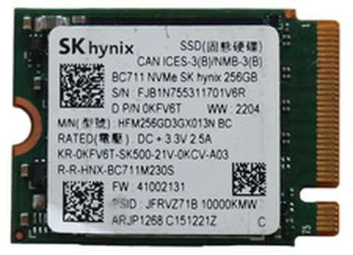 SK HYNIX BC711 256GB 2230 M.2 NVMe Internal PCIe PC/Laptop SSD | HFM256GD3GX013N