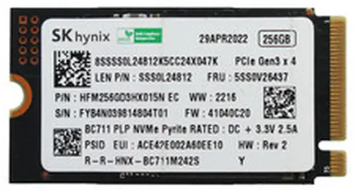 SK HYNIX BC711 256GB 2242 M.2 NVMe Internal PCIe PC/Laptop SSD | HFM256GD3HX015N