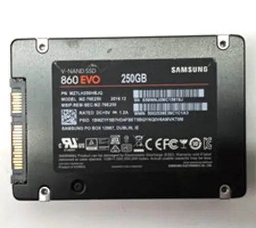 Lot of 4 Samsung V-NAND 860 EVO 250GB SSD 2.5" SATA MZ-76E250 TH464