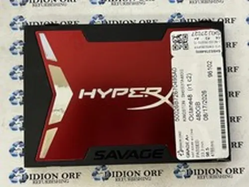 KINGSTON HYPERX SAVAGE 480GB 2.5" SATA SSD SHSS37A480G, Grade A+, SKU 27027