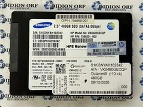 SAMSUNG 480GB 2.5" SATA SSD MZ-7WD480N/0H3, Grade C, SKU 26395