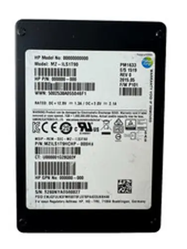 HPE SAMSUNG PM1633 1.92TB 2.5" SAS SSD 12Gbps/512b/sector/Perfect 100% HEALTH