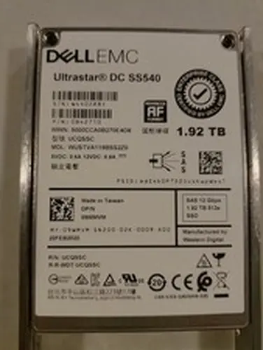 Dell EMC Ultrastar DC SS540 1.92TB 2.5in SAS 12Gbps SSD 9WMVM WUSTVA119BSS2Z0