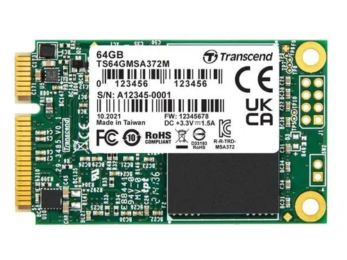 Transcend 64GB, mSATA SSD, SATA3, MLC