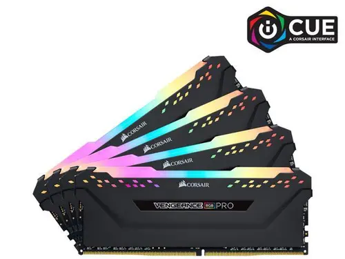 CORSAIR Vengeance RGB Pro 64GB (4 x 16GB) 288-Pin PC RAM DDR4 3000 (PC4 24000) Desktop Memory Model CMW64GX4M4D3000C16